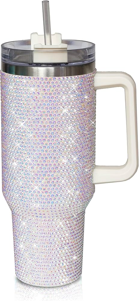 “DazzleGrip” Rhinestoned Handle Tumblers - 40oz