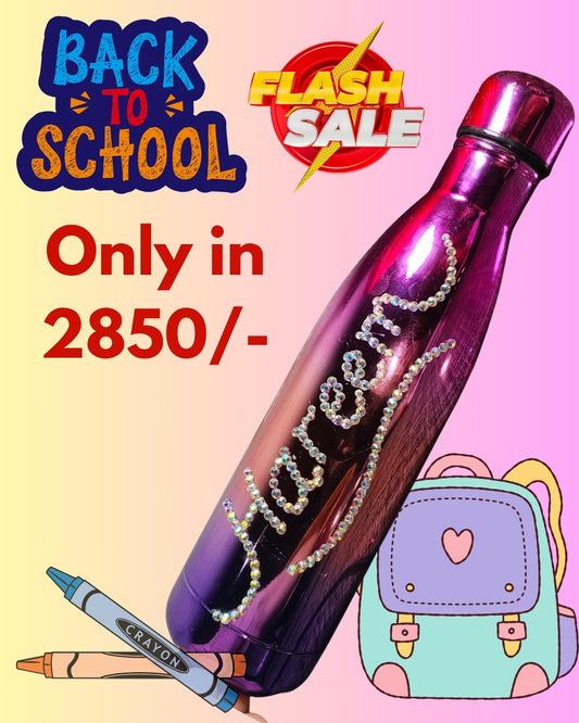 Bling Name Water Bottle-Back to School Flash Sale
