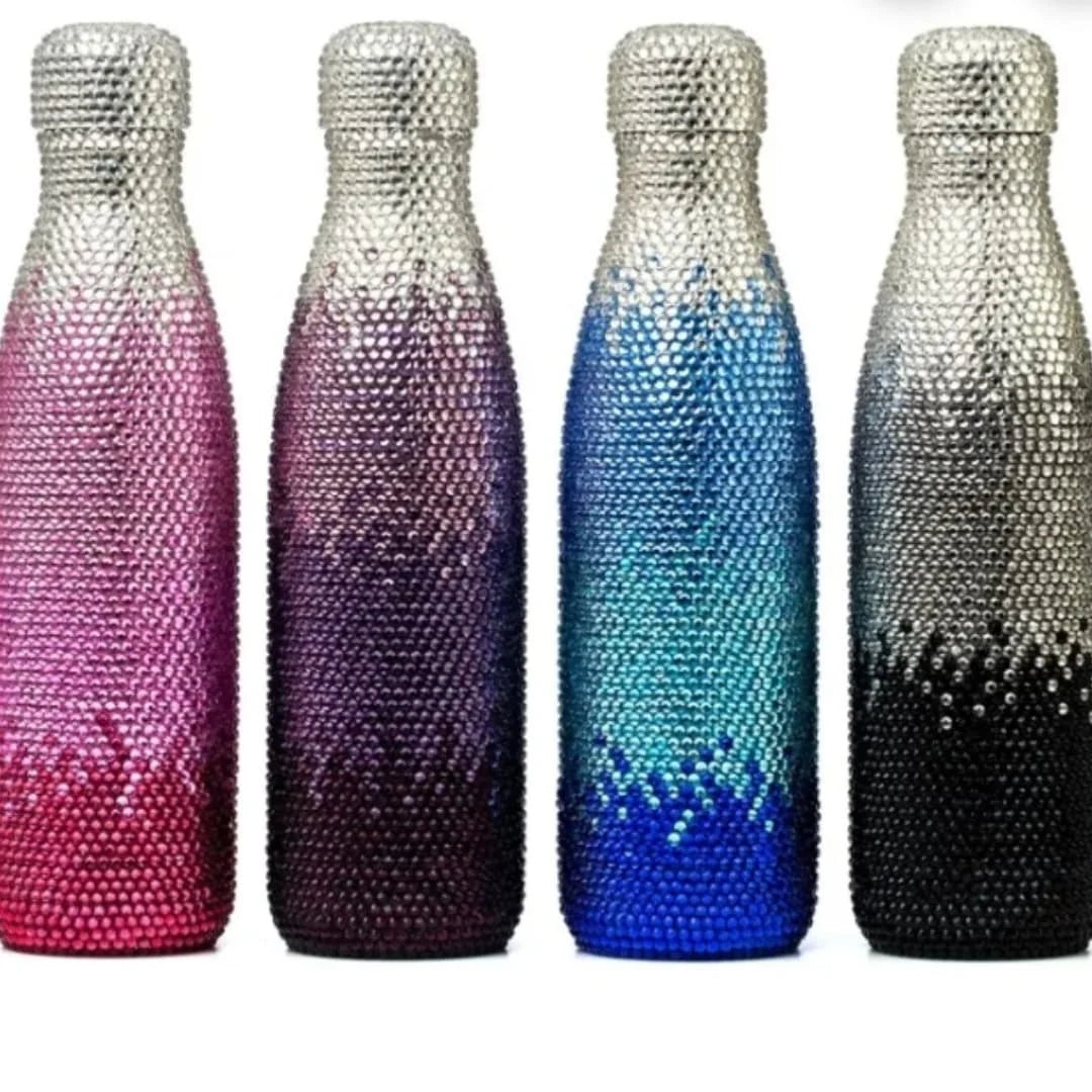 Bling Gradient Rhinestone Water Bottle – Custom Colors