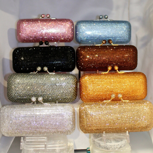 Color Pop Crystal Clutch – Glittering Rhinestone Purse for Every Mood